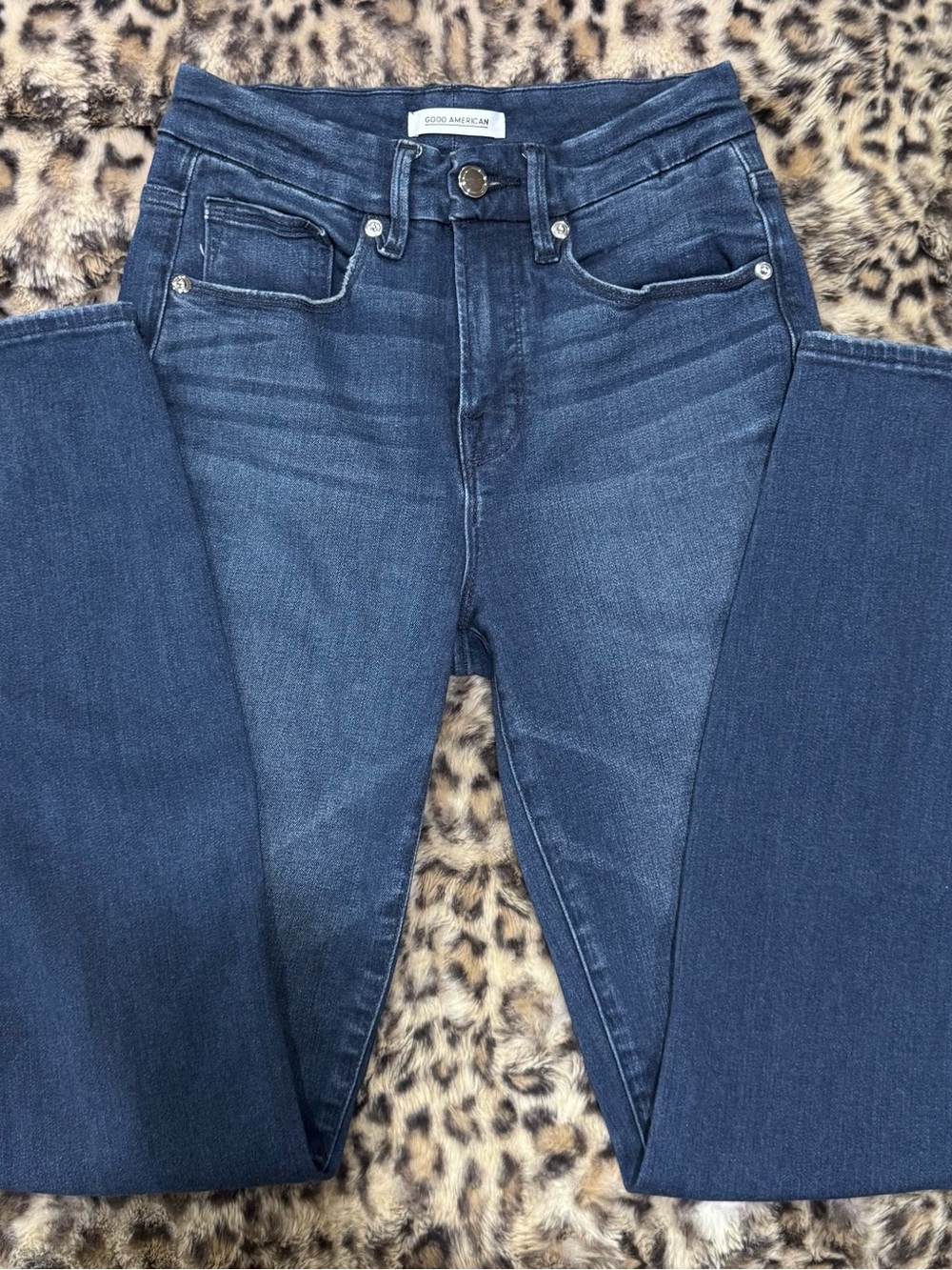 Good American Dark Indigo High-Rise Skinny Jeans